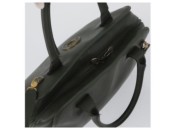 Céline Borsa a mano CELINE in pelle khaki oro Auth 174600 D'oro Cachi - vista 7