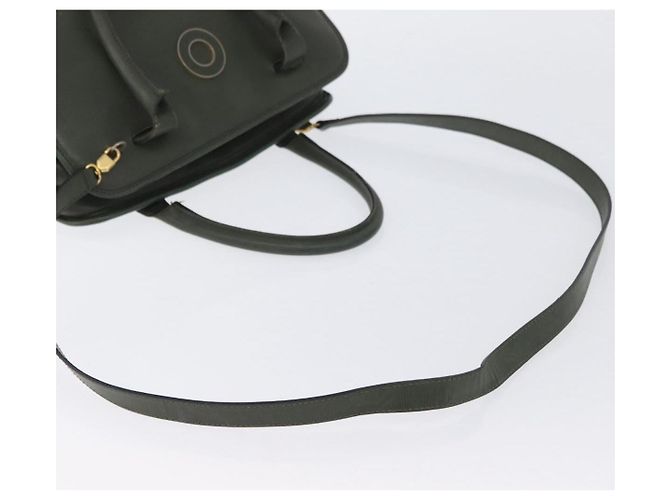Céline Borsa a mano CELINE in pelle khaki oro Auth 174600 D'oro Cachi - vista 9