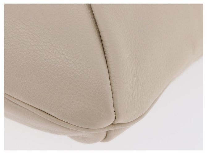SAINT LAURENT Borsa a mano in pelle avorio argento Auth ARZ068 Crudo - vista 15