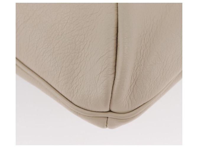 SAINT LAURENT Borsa a mano in pelle avorio argento Auth ARZ068 Crudo - vista 16