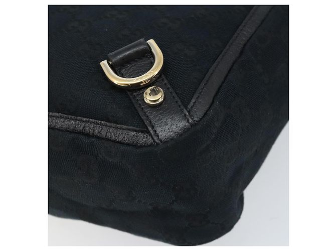 Borsa a mano Abbey in tela GG Gucci nera e oro 130739 Auth LNZ799V - vista 15