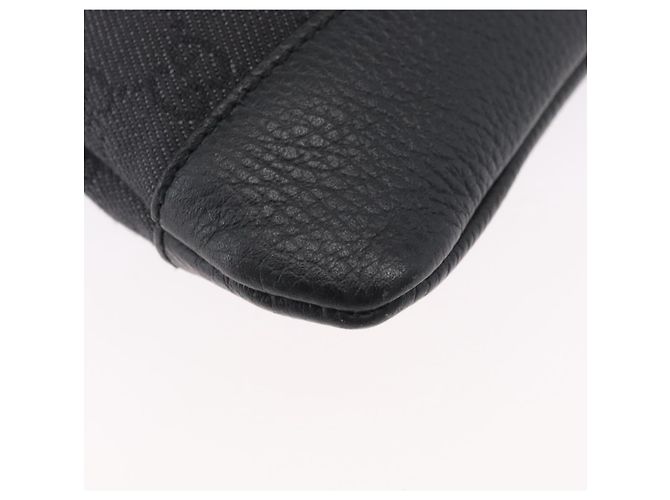 Borsa a Spalla GG Canvas Gucci Nera Argento 374414 Auth 174510 Nero - vista 15