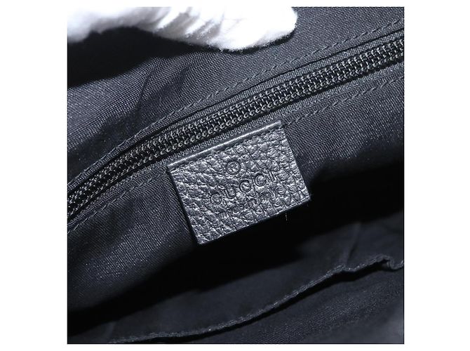 Borsa a Spalla GG Canvas Gucci Nera Argento 374414 Auth 174510 Nero - vista 17