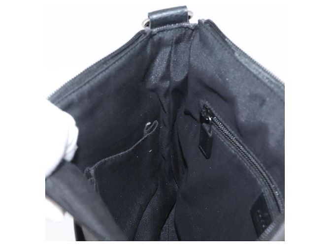Borsa a Spalla GG Canvas Gucci Nera Argento 374414 Auth 174510 Nero - vista 19