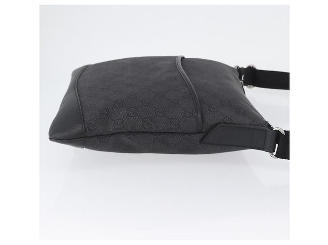Borsa a Spalla GG Canvas Gucci Nera Argento 374414 Auth 174510 Nero - vista 3