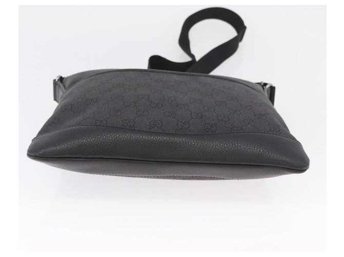 Borsa a Spalla GG Canvas Gucci Nera Argento 374414 Auth 174510 Nero - vista 5