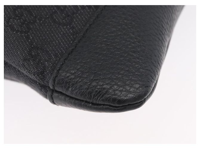 Borsa a Spalla GG Canvas Gucci Nera Argento 374414 Auth 174510 Nero - vista 9