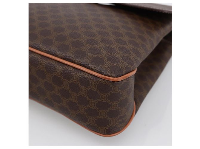 Céline Borsa a mano in tela Macadam CELINE in pelle PVC 2 in 1 marrone oro Auth 170070 D'oro - vista 15