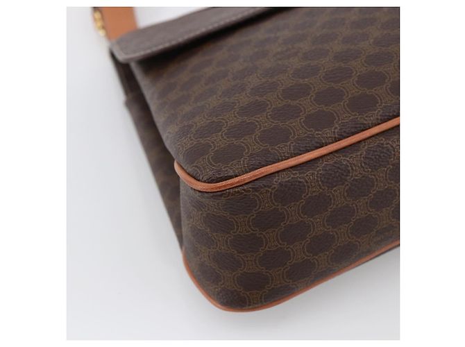 Céline Borsa a mano in tela Macadam CELINE in pelle PVC 2 in 1 marrone oro Auth 170070 D'oro - vista 16