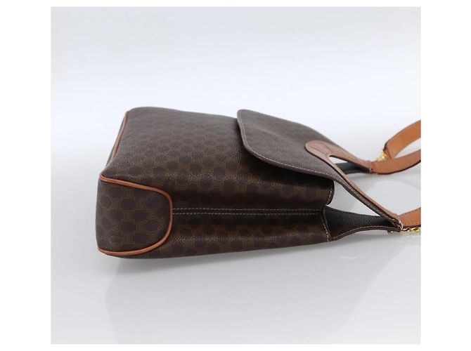 Céline Borsa a mano in tela Macadam CELINE in pelle PVC 2 in 1 marrone oro Auth 170070 D'oro - vista 4