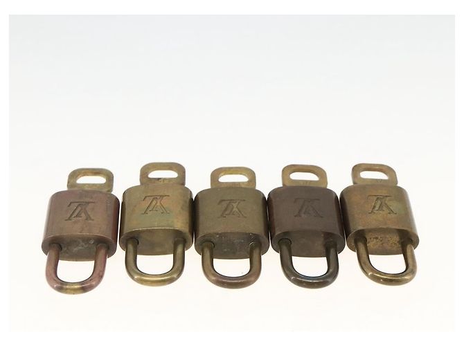 LOUIS VUITTON Set di 5 Lucchetti in metallo Oro LV Auth 167122 D'oro - vista 4