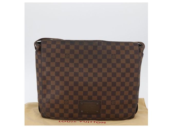 LOUIS VUITTON Bolsa de Hombro Brooklyn MM Damier Ebene N51211 LV Auth BA11409 - vista 12