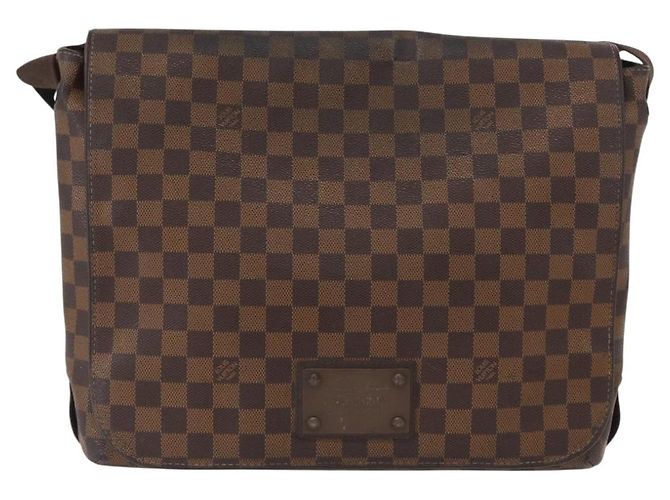 LOUIS VUITTON Bolsa de Hombro Brooklyn MM Damier Ebene N51211 LV Auth BA11409 - vista 13