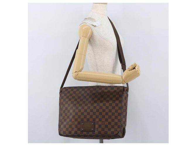 LOUIS VUITTON Bolsa de Hombro Brooklyn MM Damier Ebene N51211 LV Auth BA11409 - vista 27