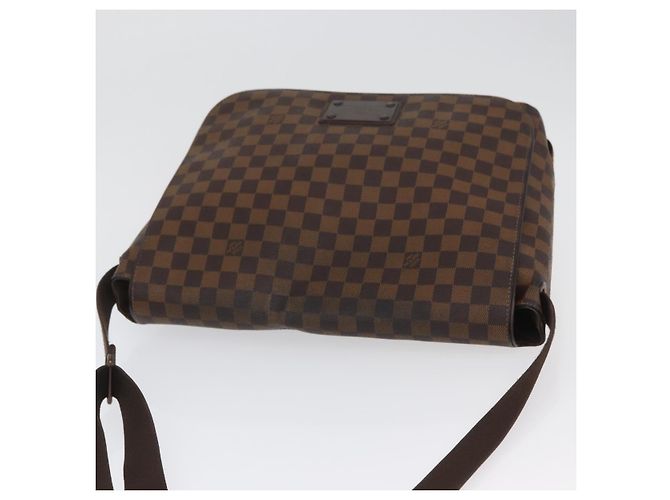 LOUIS VUITTON Bolsa de Hombro Brooklyn MM Damier Ebene N51211 LV Auth BA11409 - vista 6