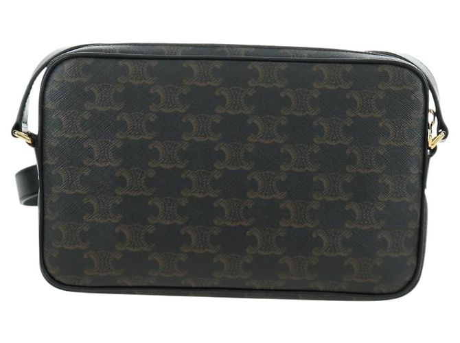 Céline Borsa Messenger Triomphe Medium CELINE Borsa a Spalla PVC Nero Oro Auth ARZ678SAM D'oro - vista 2