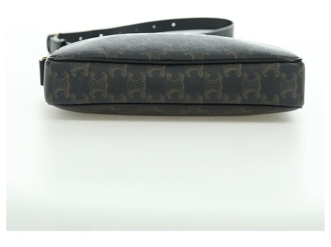 Céline Borsa Messenger Triomphe Medium CELINE Borsa a Spalla PVC Nero Oro Auth ARZ678SAM D'oro - vista 5