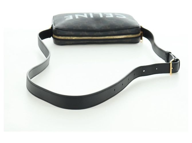 Céline Borsa Messenger Triomphe Medium CELINE Borsa a Spalla PVC Nero Oro Auth ARZ678SAM D'oro - vista 7