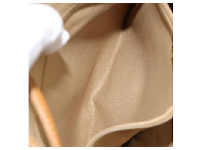Borsa a Spalla Christian Dior Pelle Marrone Oro Auth ep13792 D'oro - vista 12