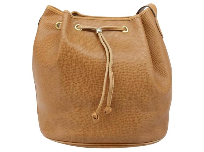 Borsa a Spalla Christian Dior Pelle Marrone Oro Auth ep13792 D'oro - vista 13