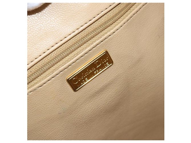 Borsa a Spalla Christian Dior Pelle Marrone Oro Auth ep13792 D'oro - vista 18