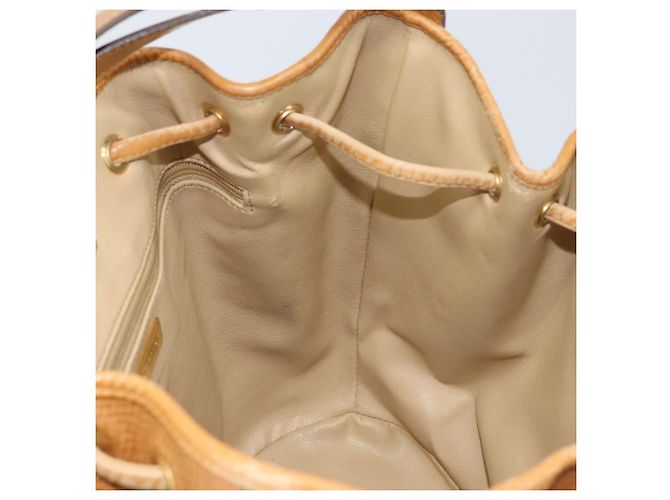 Borsa a Spalla Christian Dior Pelle Marrone Oro Auth ep13792 D'oro - vista 19