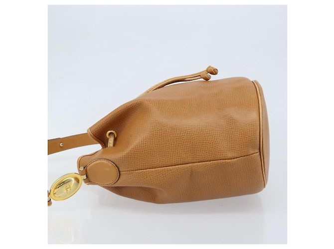 Borsa a Spalla Christian Dior Pelle Marrone Oro Auth ep13792 D'oro - vista 4