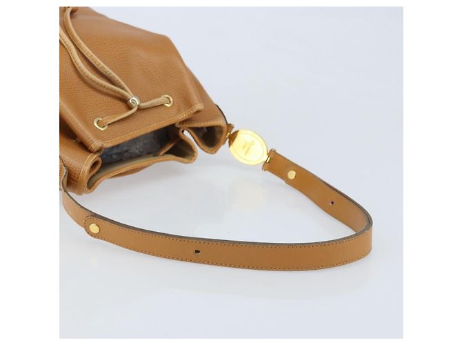 Borsa a Spalla Christian Dior Pelle Marrone Oro Auth ep13792 D'oro - vista 7
