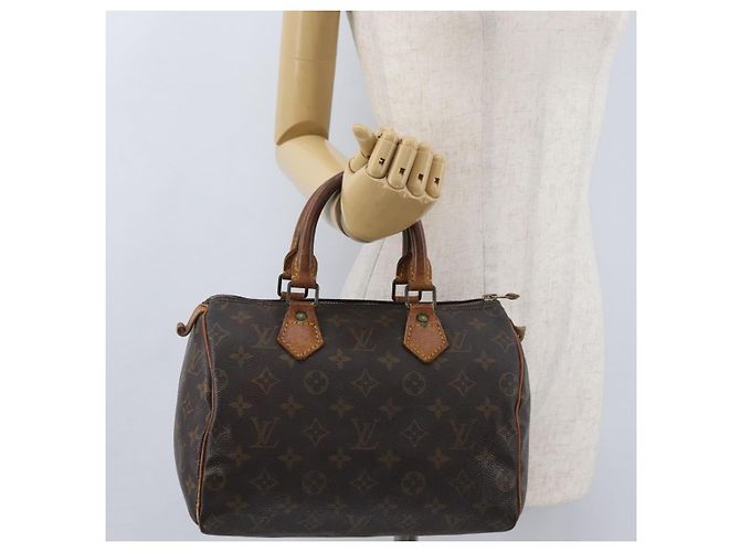 LOUIS VUITTON Borsa a Mano Monogram Speedy 25 M41528 LV Auth BSZ041 Monogramma - vista 25