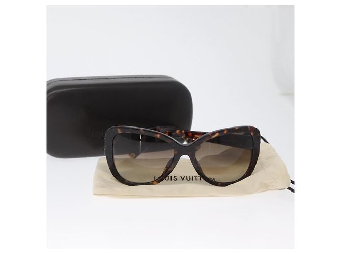 Gafas de sol LOUIS VUITTON de plástico marrón Z1597E LV Auth BA11404 Castaño - vista 12