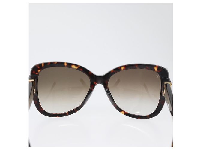 Gafas de sol LOUIS VUITTON de plástico marrón Z1597E LV Auth BA11404 Castaño - vista 2