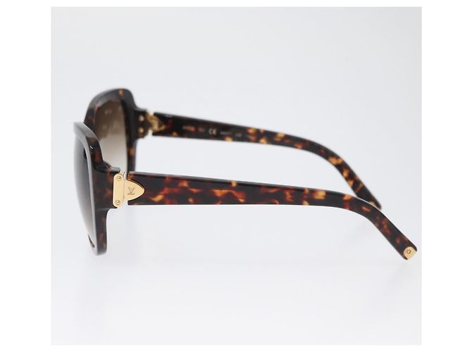 Gafas de sol LOUIS VUITTON de plástico marrón Z1597E LV Auth BA11404 Castaño - vista 7