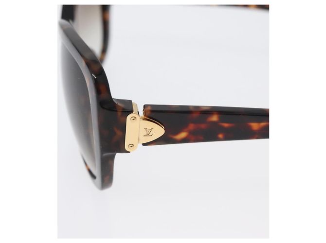 Gafas de sol LOUIS VUITTON de plástico marrón Z1597E LV Auth BA11404 Castaño - vista 8
