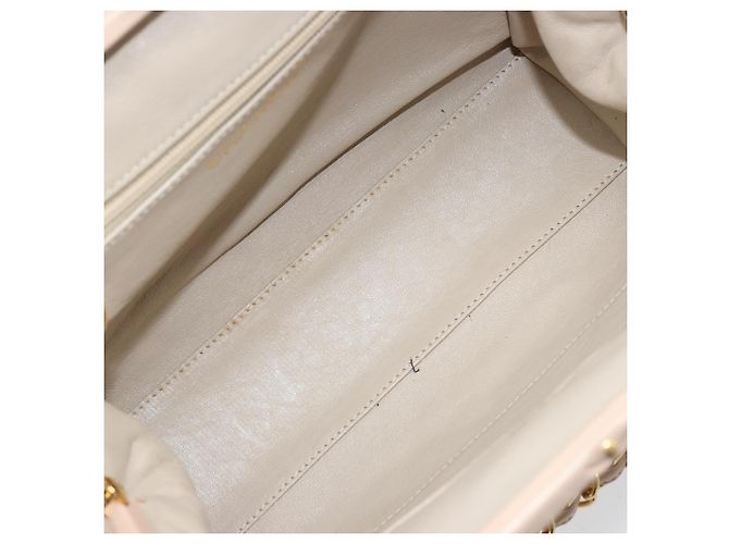 CHANEL Borsa a Mano Chain Matelassé in Pelle di Agnello Rosa Oro CC Auth ka3130SAV D'oro - vista 10