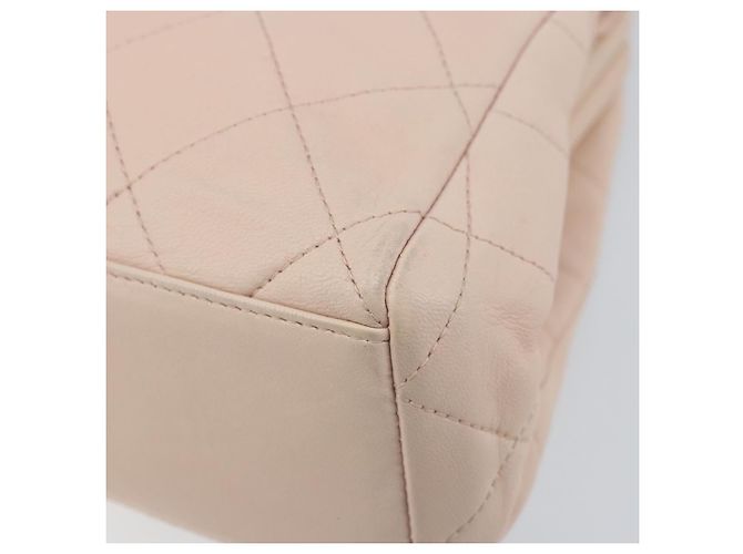 CHANEL Borsa a Mano Chain Matelassé in Pelle di Agnello Rosa Oro CC Auth ka3130SAV D'oro - vista 15