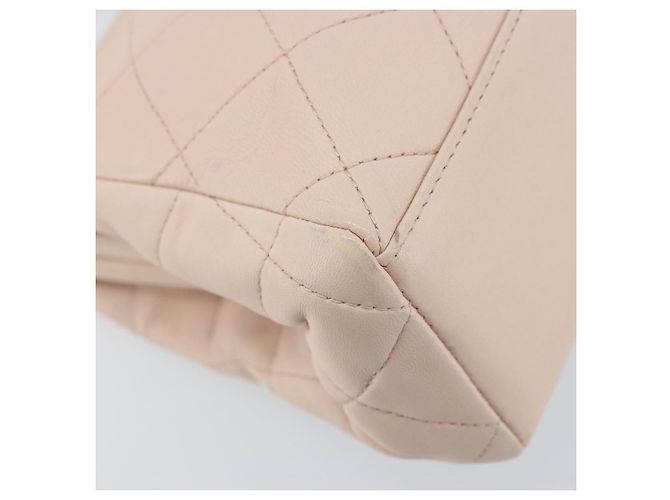 CHANEL Borsa a Mano Chain Matelassé in Pelle di Agnello Rosa Oro CC Auth ka3130SAV D'oro - vista 16