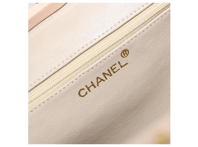 CHANEL Borsa a Mano Chain Matelassé in Pelle di Agnello Rosa Oro CC Auth ka3130SAV D'oro - vista 18
