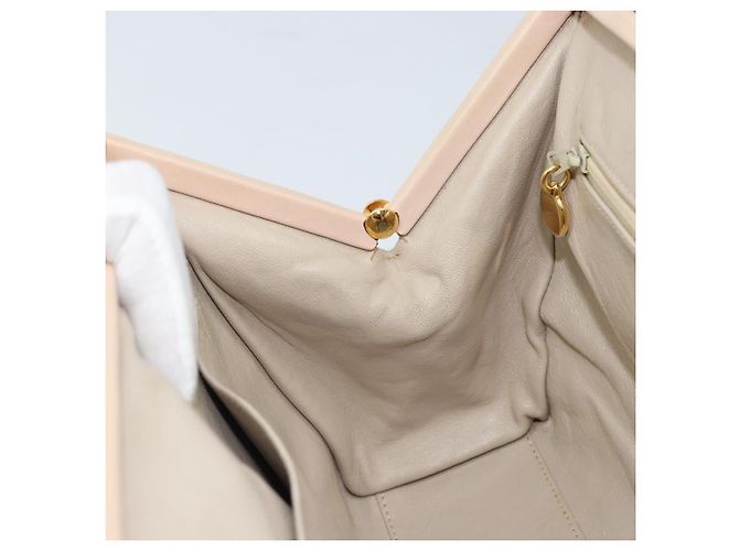 CHANEL Borsa a Mano Chain Matelassé in Pelle di Agnello Rosa Oro CC Auth ka3130SAV D'oro - vista 20