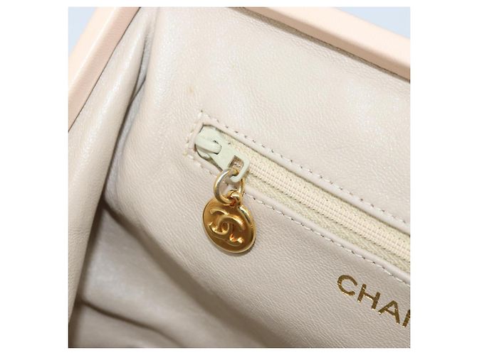 CHANEL Borsa a Mano Chain Matelassé in Pelle di Agnello Rosa Oro CC Auth ka3130SAV D'oro - vista 21