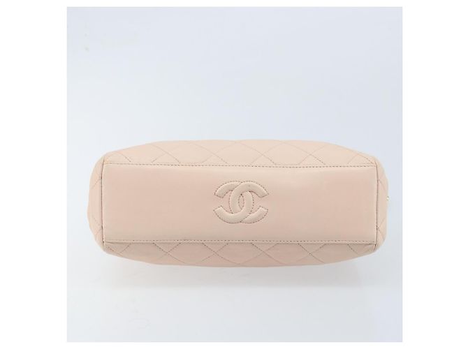 CHANEL Borsa a Mano Chain Matelassé in Pelle di Agnello Rosa Oro CC Auth ka3130SAV D'oro - vista 5