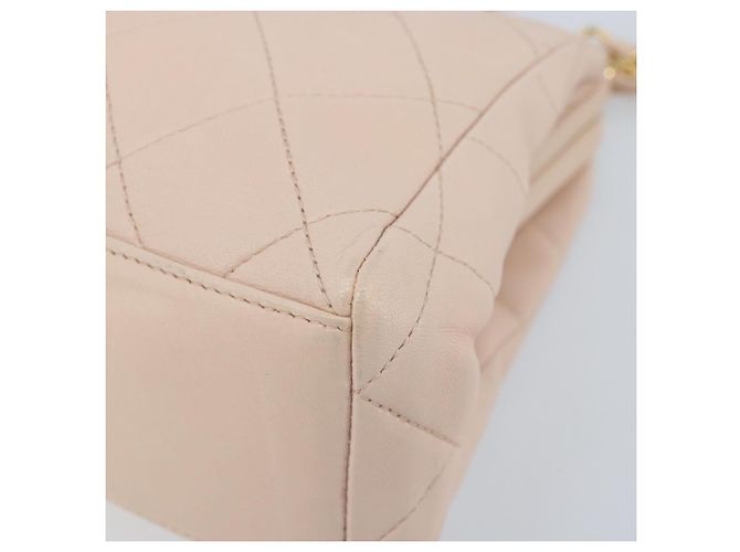 CHANEL Borsa a Mano Chain Matelassé in Pelle di Agnello Rosa Oro CC Auth ka3130SAV D'oro - vista 9