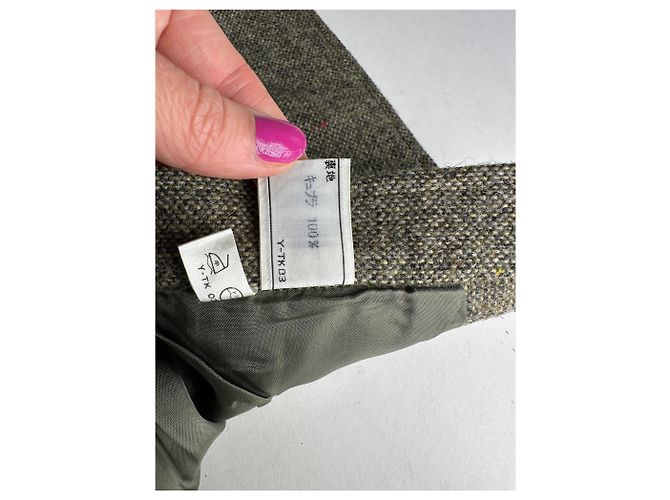 Gonna Lunga in Lana Vintage Dior Grigia M Grigio - vista 10