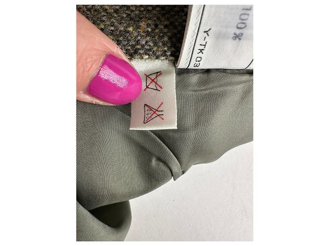 Gonna Lunga in Lana Vintage Dior Grigia M Grigio - vista 12