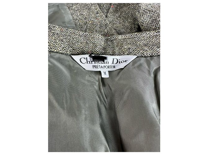 Gonna Lunga in Lana Vintage Dior Grigia M Grigio - vista 8
