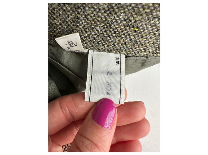 Gonna Lunga in Lana Vintage Dior Grigia M Grigio - vista 9