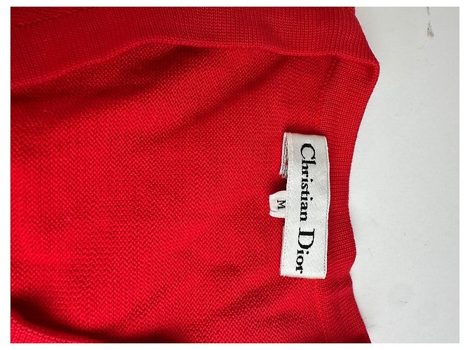 Top Rayado Vintage Dior M Rojo Roja - vista 10