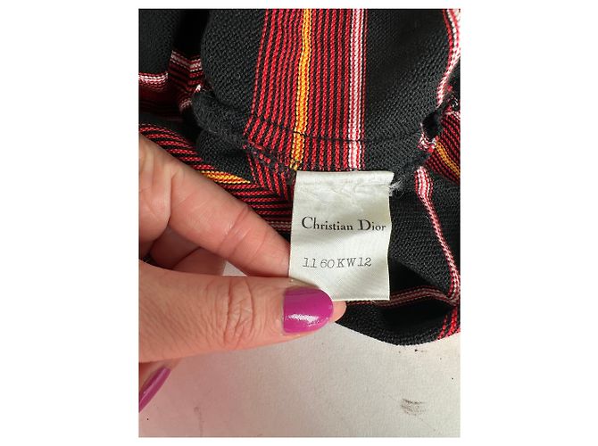 Top Rayado Vintage Dior M Rojo Roja - vista 11