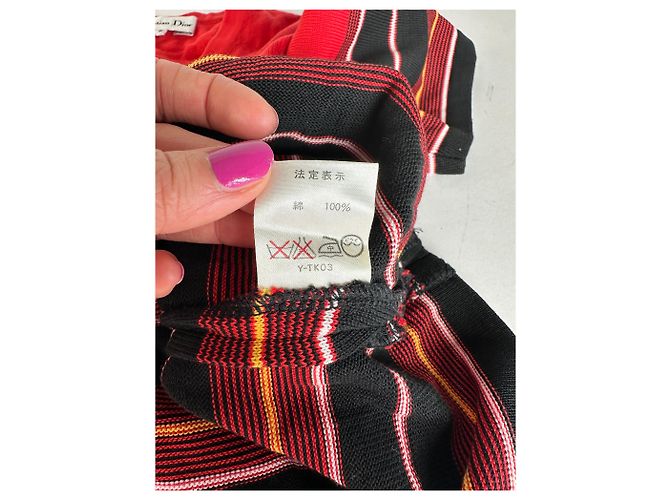 Top Rayado Vintage Dior M Rojo Roja - vista 12