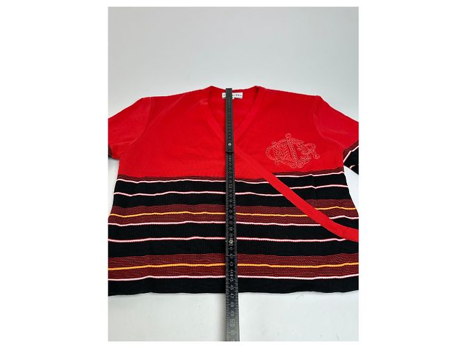 Top Rayado Vintage Dior M Rojo Roja - vista 5