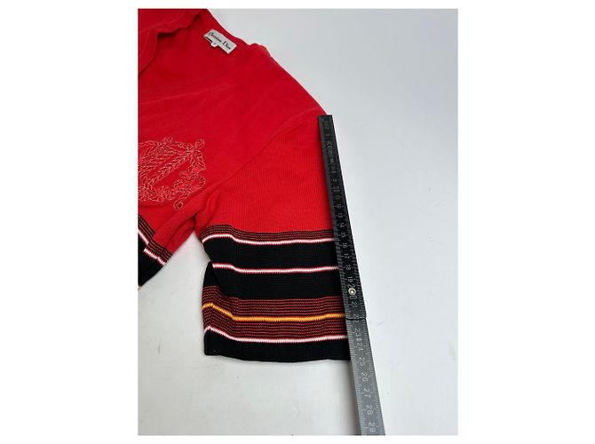 Top Rayado Vintage Dior M Rojo Roja - vista 8
